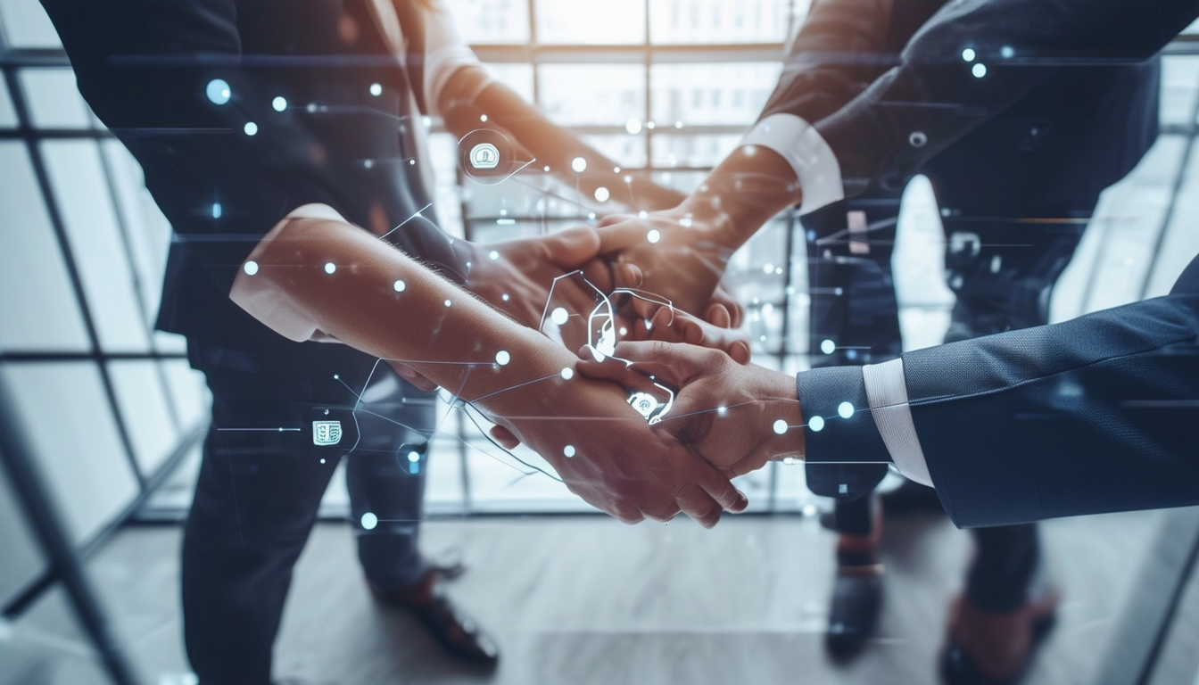 A team of real estate professionals collaborating